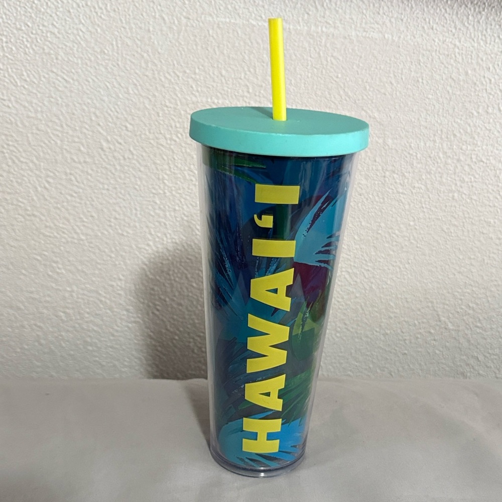 🥤Buy 2 Cups Get 1 FREE - STARBUCKS Hawaii Tumbler Tropical Palm Blue/Green
